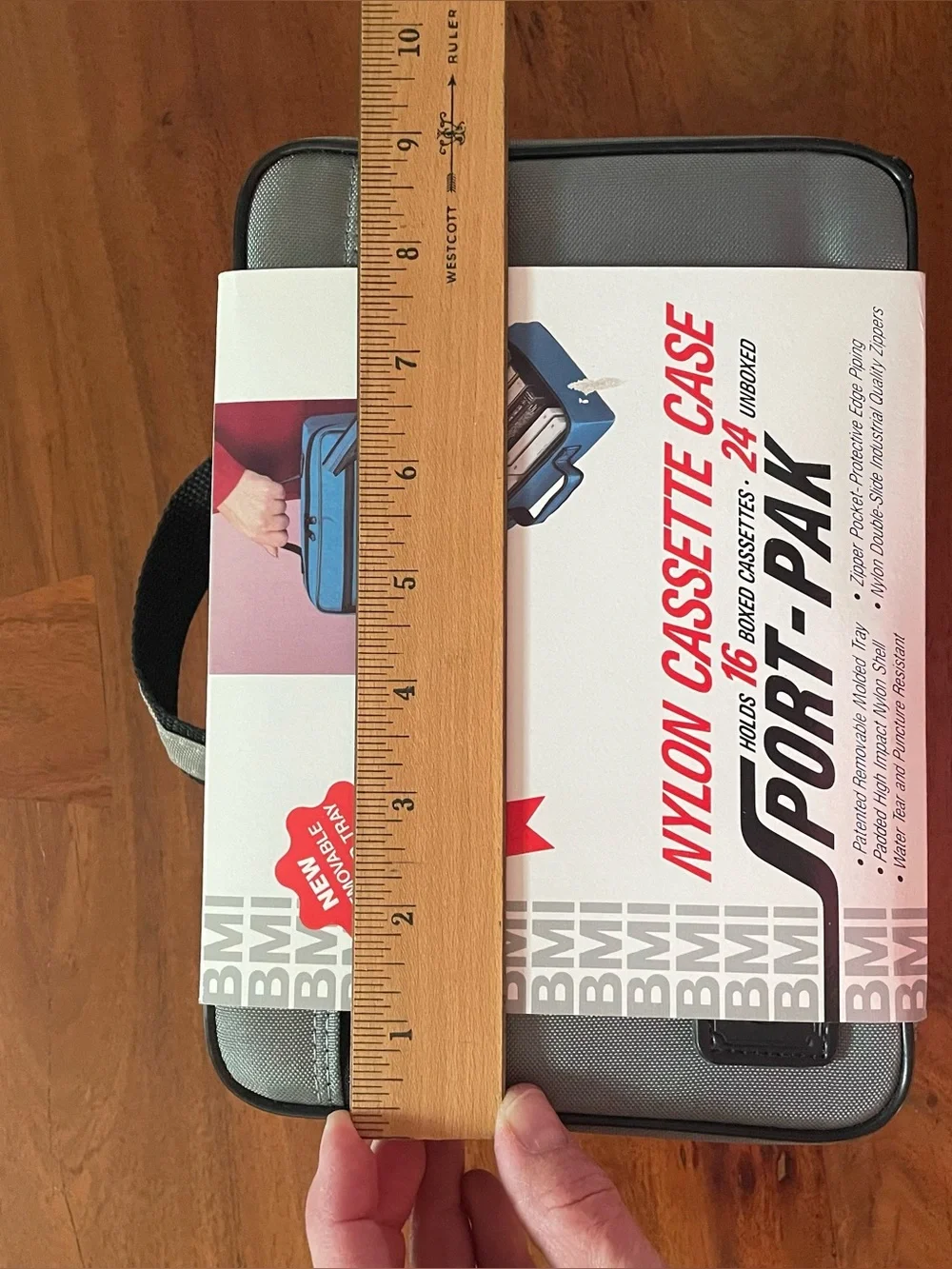 New Old Stock Vtg 1989 BMI Sport-Pak Nylon Cassette Case Holds 16 Boxed Tapes